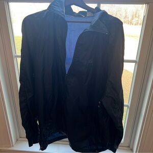 VTG Lacoste Jacket Mens XL Blue label Windbreaker Shell Zip Preowned Navy